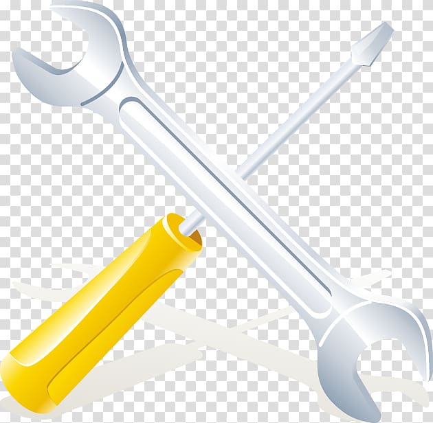 Tool Screwdriver Wrench, Hand-painted pattern wrench Screwdriver tools transparent background PNG clipart