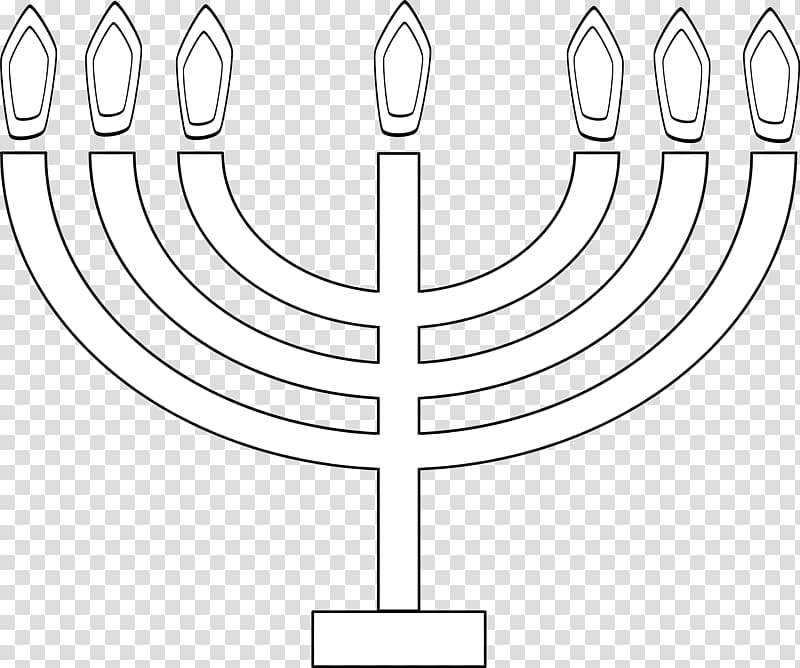 Menorah Hanukkah Line art, Judaism transparent background PNG clipart