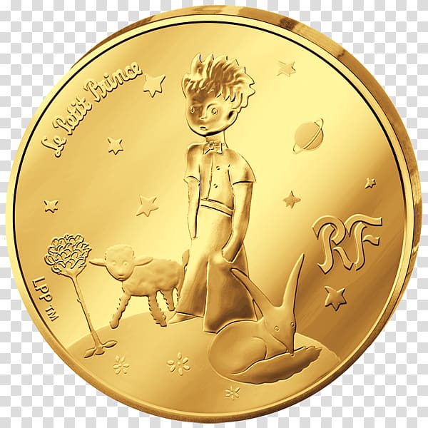 France The Little Prince Coin Silver Gold, france transparent background PNG clipart