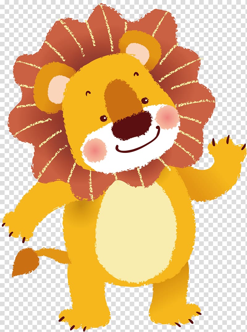 Lion Tiger Cartoon, Cute cartoon lion transparent background PNG clipart
