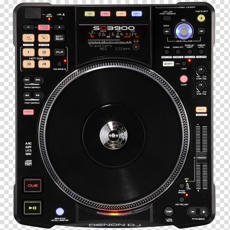 Disc jockey Denon DJ controller CDJ Phonograph record, Virtual dj transparent background PNG clipart