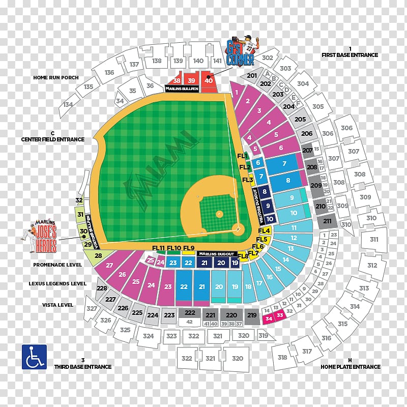 Marlins Park Miami Marlins Segerstrom Center for the Arts AT&T Park Yankee Stadium, seat transparent background PNG clipart