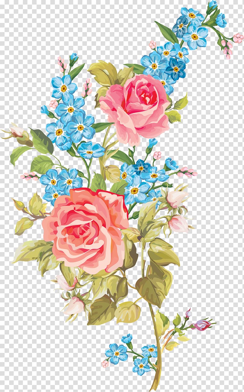 Cut flowers Floral design Rose, beautiful design transparent background PNG clipart