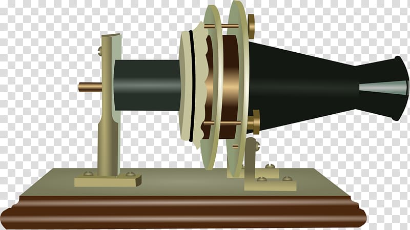 The First Telephone 1870s Microphone Invention, 1st transparent background PNG clipart