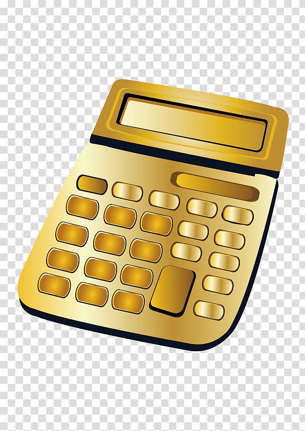 Calculator Yellow, Calculator transparent background PNG clipart