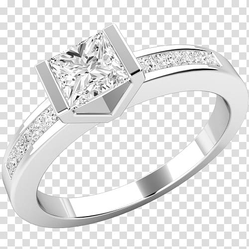 Diamond cut Engagement ring Princess cut, diamond transparent background PNG clipart