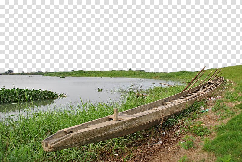 River, Abandoned boats on the banks of the river transparent background PNG clipart
