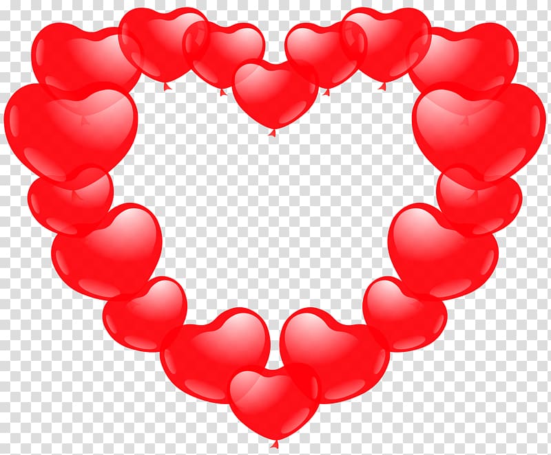 Heart of Ballon Hearts , red heart balloon illustration transparent background PNG clipart