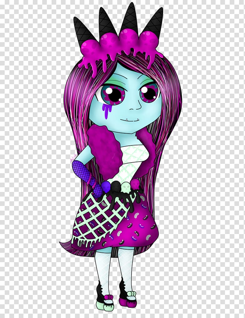 Monster High Frankie Stein Drawing OOAK Illustration, abbey bominable monster high transparent background PNG clipart