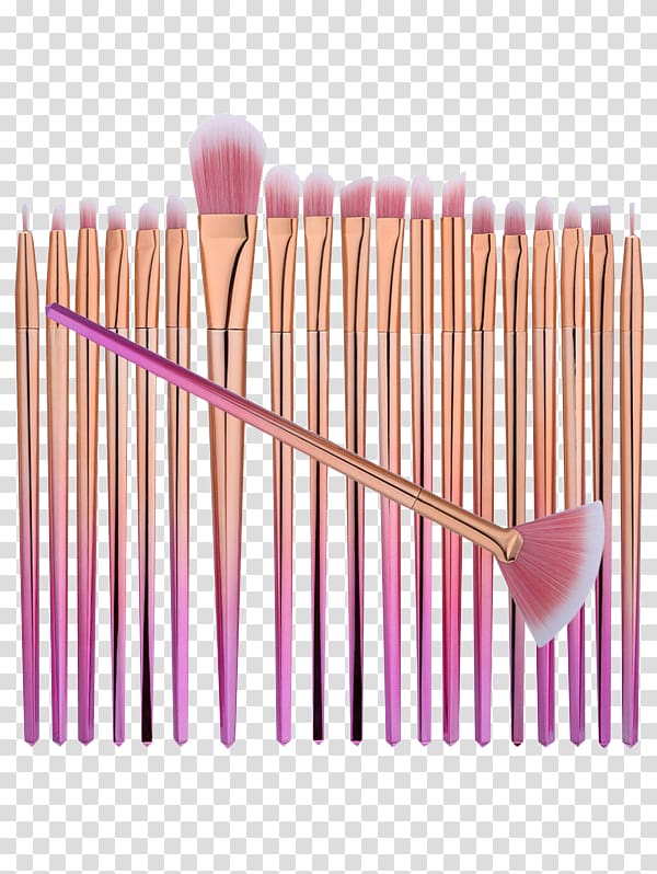 Make-Up Brushes Foundation Eye Shadow Eye liner Cosmetics, ombre dresses transparent background PNG clipart
