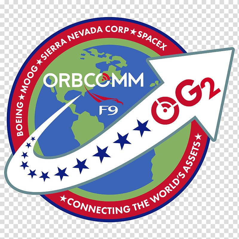 Falcon 9 Low Earth orbit Mission patch Satellite Orbcomm, bine transparent background PNG clipart