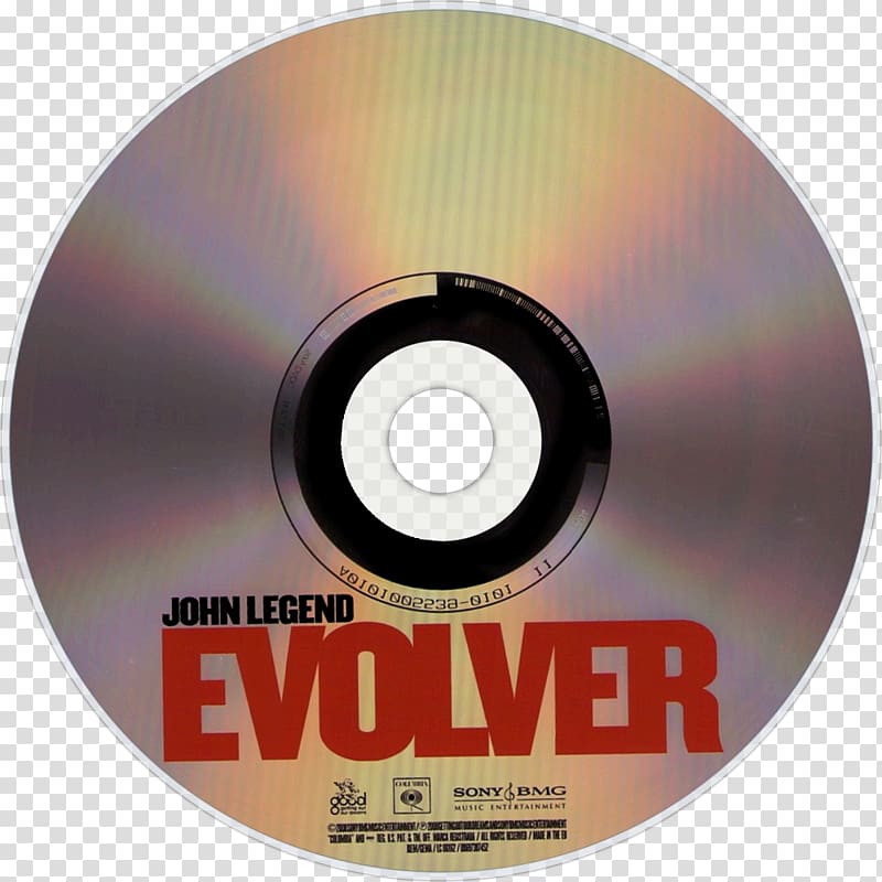Compact disc Evolver Album Text Logo, John Legend transparent background PNG clipart