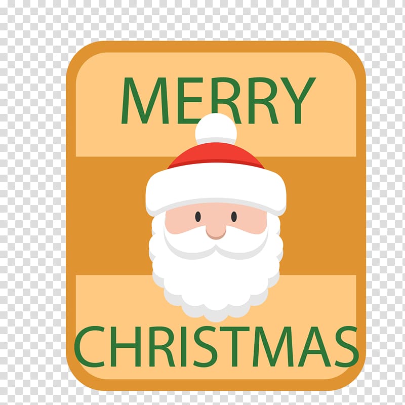 University of Texas at Austin Texas Longhorn Santa Claus Christmas, Santa Claus head round square tag transparent background PNG clipart