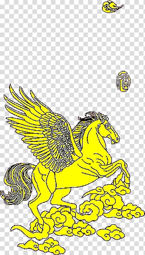 Horse Cartoon Drawing, Pegasus transparent background PNG clipart