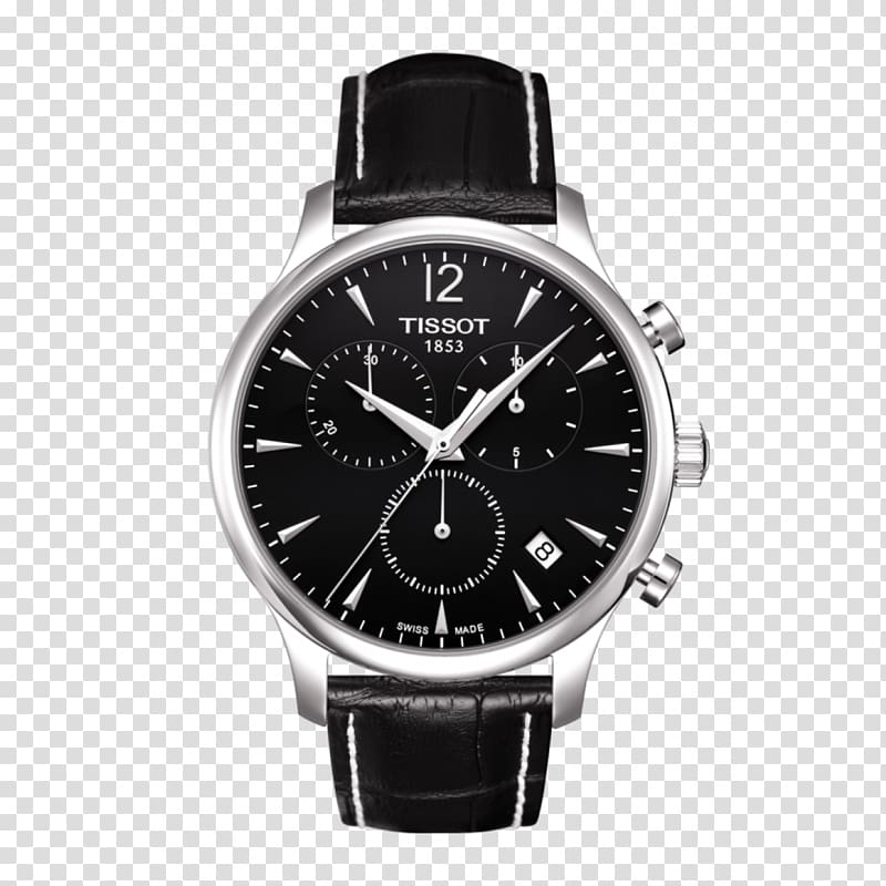 Tissot Men's Heritage Visodate Chronograph Watch strap, watch transparent background PNG clipart