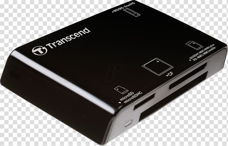 CompactFlash Memory Card Readers Transcend Information Secure Digital, USB transparent background PNG clipart