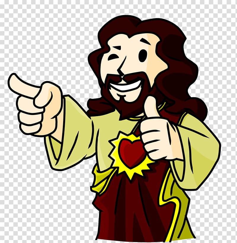 Fallout T-shirt Buddy Christ Cross-stitch Male, jesus christ transparent background PNG clipart