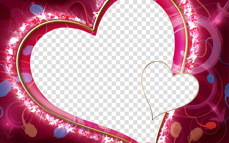 pink heart decor, Frames Heart Love Romance, Get Love transparent background PNG clipart