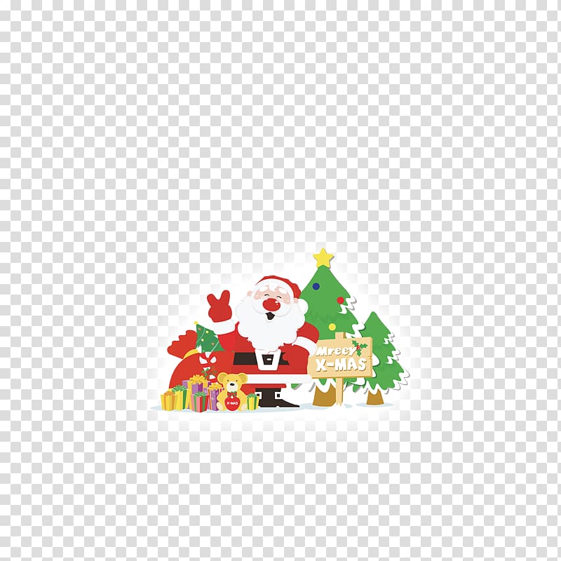 Santa Claus Holy Family Christmas card Greeting & Note Cards, Christmas design material,Santa Claus transparent background PNG clipart