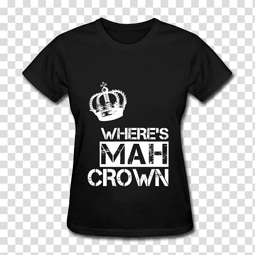 T-shirt Crew neck Top Hoodie, ladies crown transparent background PNG clipart