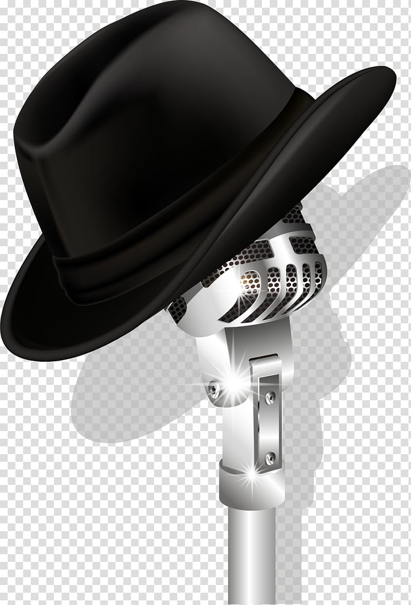 Microphone Shine Concert Cantopop Music, The hat is covered on the microphone transparent background PNG clipart