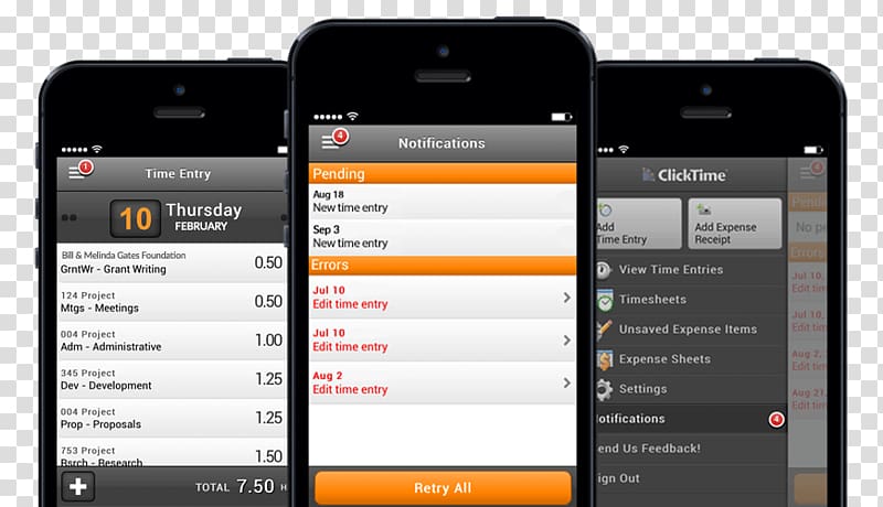 Smartphone Feature phone Timesheet Time-tracking software, smartphone transparent background PNG clipart