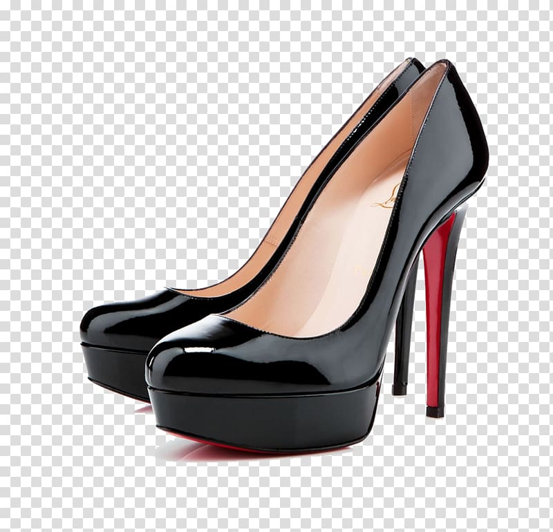 Court shoe Patent leather High-heeled footwear, Christian Louboutin Heels transparent background PNG clipart