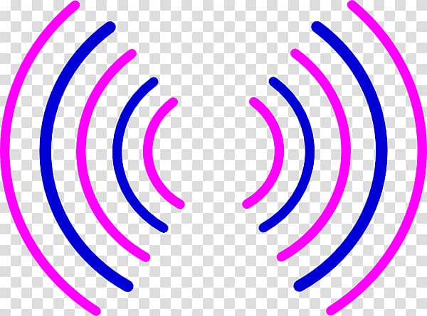 Radio wave Open Radio frequency, Pink wave transparent background PNG clipart