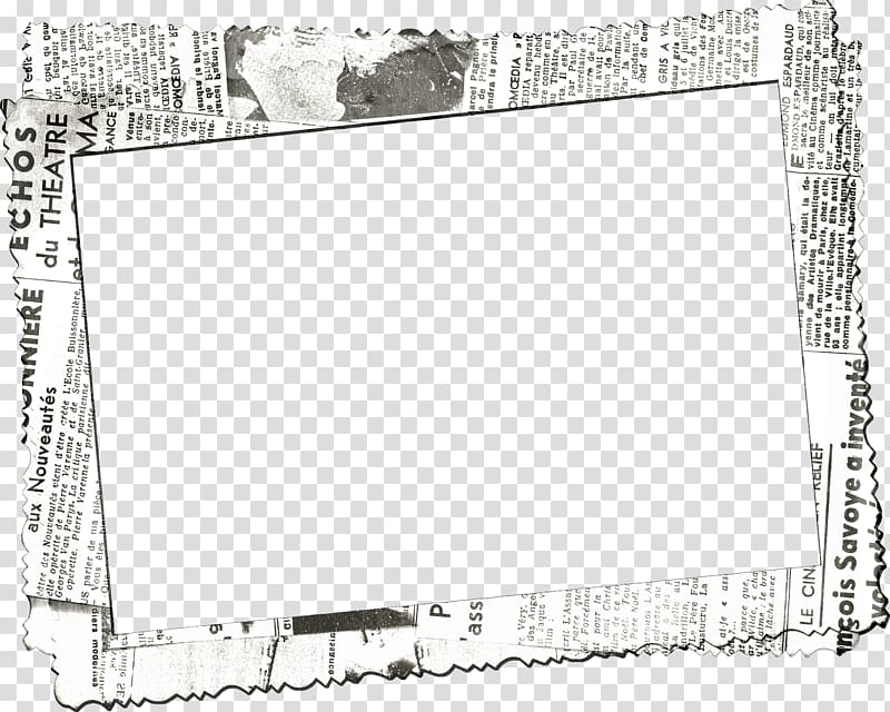creative newspaper frame transparent background PNG clipart