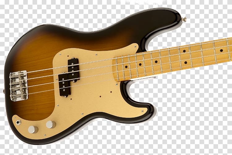 Fender Precision Bass Sunburst Fender Jazz Bass Fender \'50s Precision Bass Bass guitar, Bass Guitar transparent background PNG clipart