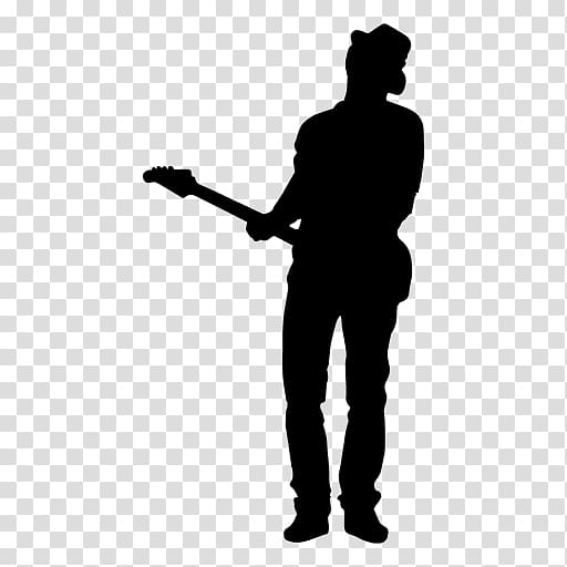 Guitarist Silhouette Vexel Bass guitar, silhouette of the elderly transparent background PNG clipart