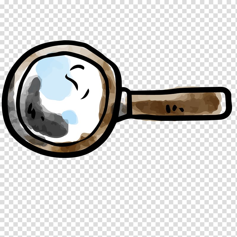 Magnifying glass Drawing Computer file, Watercolor drawing magnifying glass transparent background PNG clipart