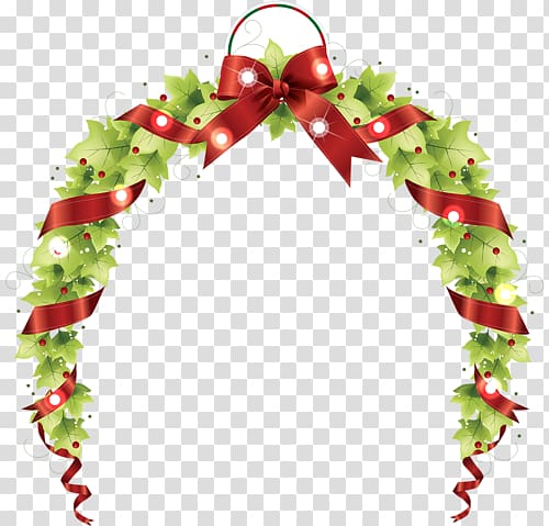 creative christmas wreath transparent background PNG clipart