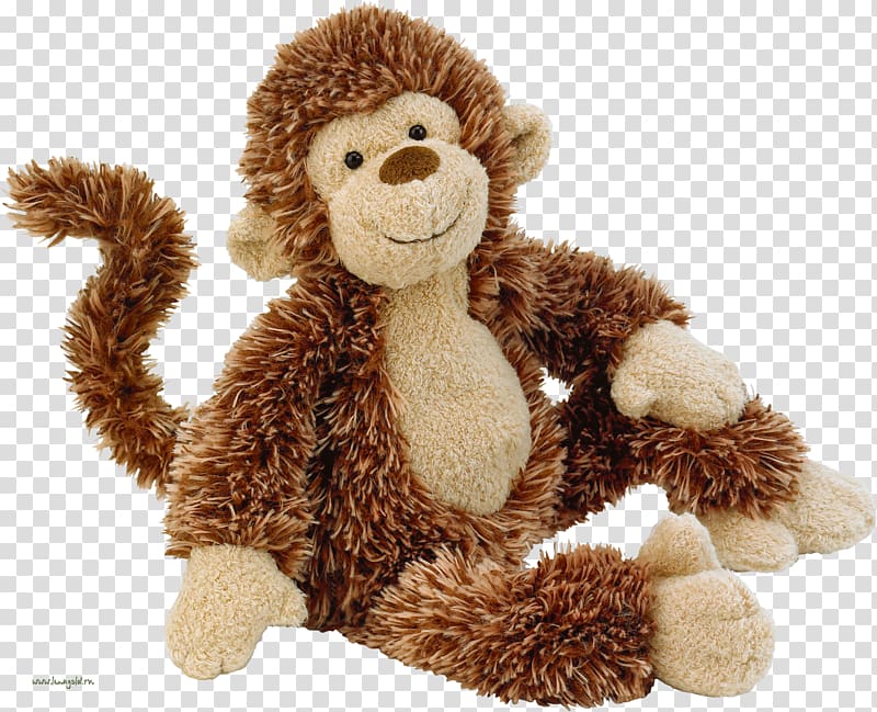 Monkey Ape Cat Stuffed toy Plush, Plush Monkey transparent background PNG clipart