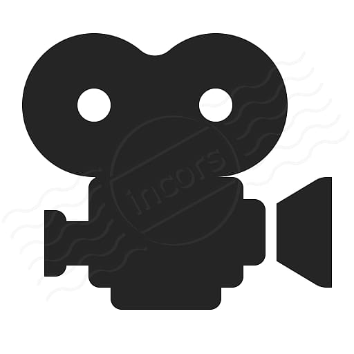 Black and white video recorder illustration, graphic film Movie