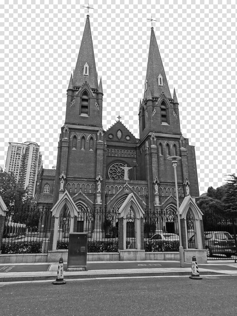 Saint Ignatius Cathedral, Shanghai St. Andrews Roman Catholic Church Building, Shanghai Catholic Church transparent background PNG clipart