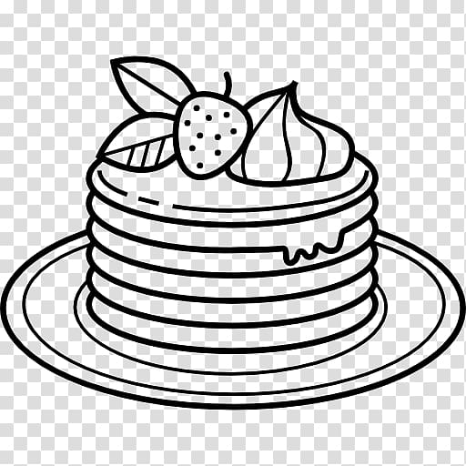 Pancake Drawing Coloring book Food coloring, pancakes transparent background PNG clipart