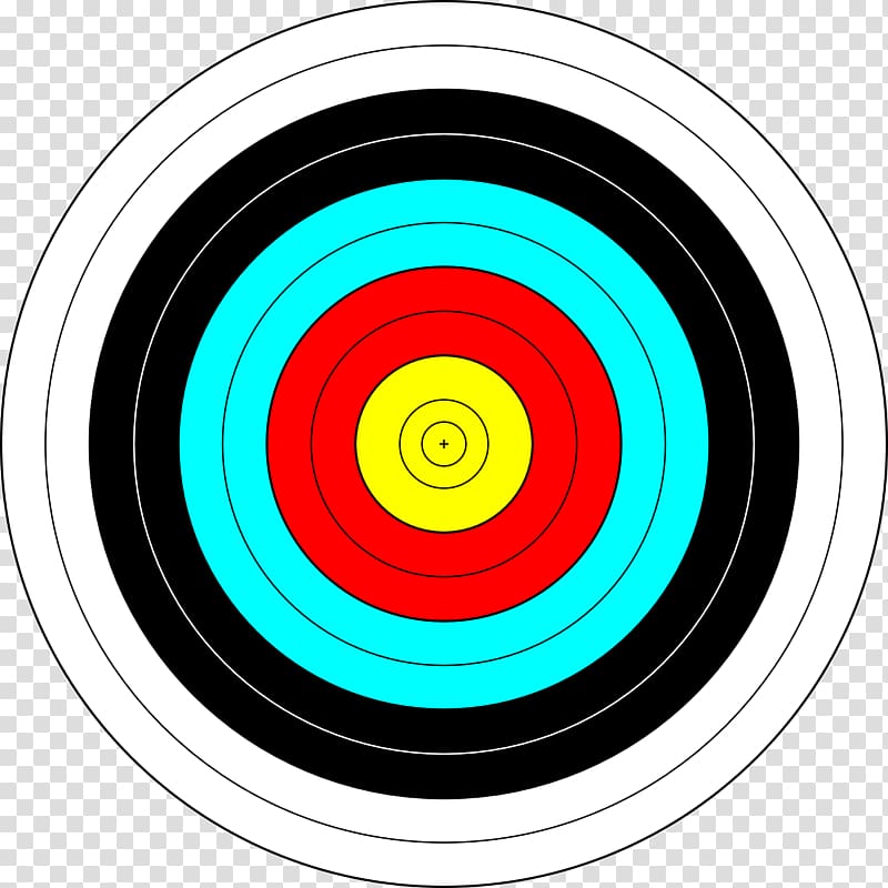 Target archery Shooting target Bullseye , Colorful color circular target transparent background PNG clipart