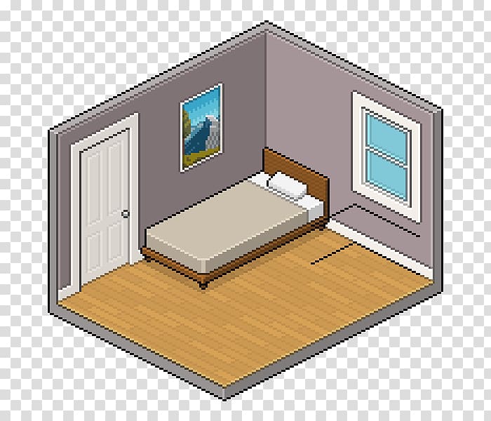 Pixel art Isometric projection Wall Tutorial, wood texture material transparent background PNG clipart