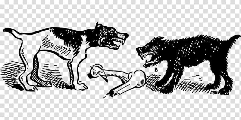 dog and cat fighting clipart