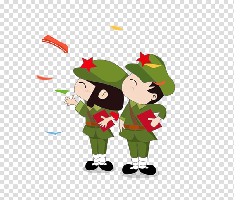 Cartoon Military personnel, Creative cartoon soldier transparent background PNG clipart