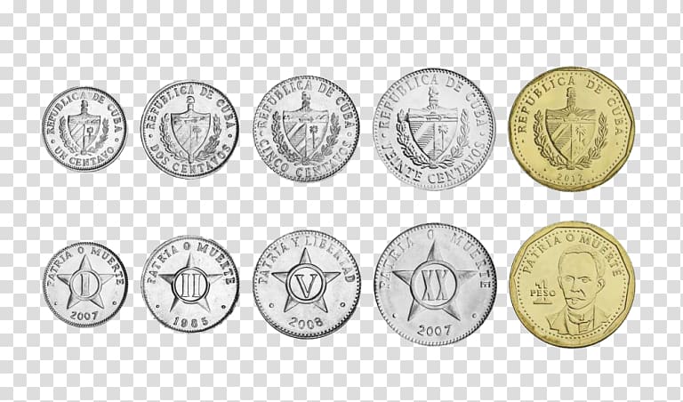 Cuban convertible peso Coin Cuban peso Centavo, Coin transparent background PNG clipart