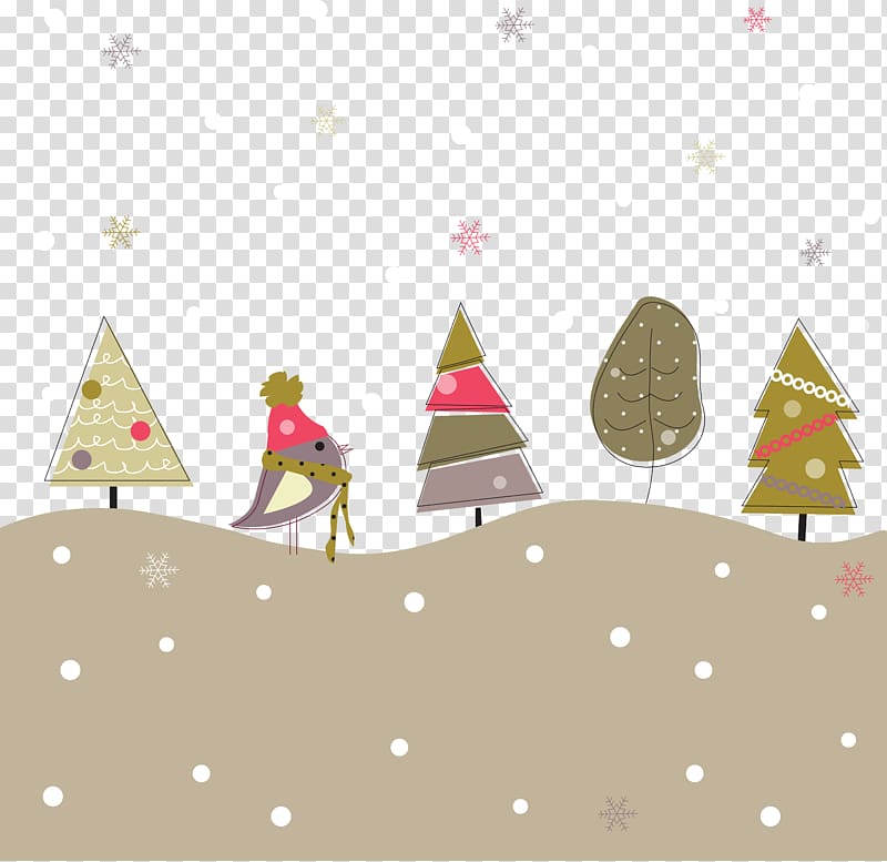 Christmas tree New Year Christmas ornament , material snow transparent background PNG clipart