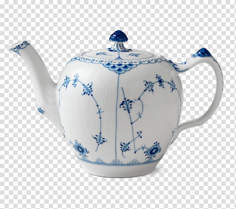 Royal Copenhagen Teapot Porcelain Musselmalet, Plate transparent background PNG clipart