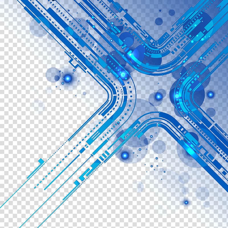 blue and white , Printed circuit board Technology, Science and Technology Line transparent background PNG clipart