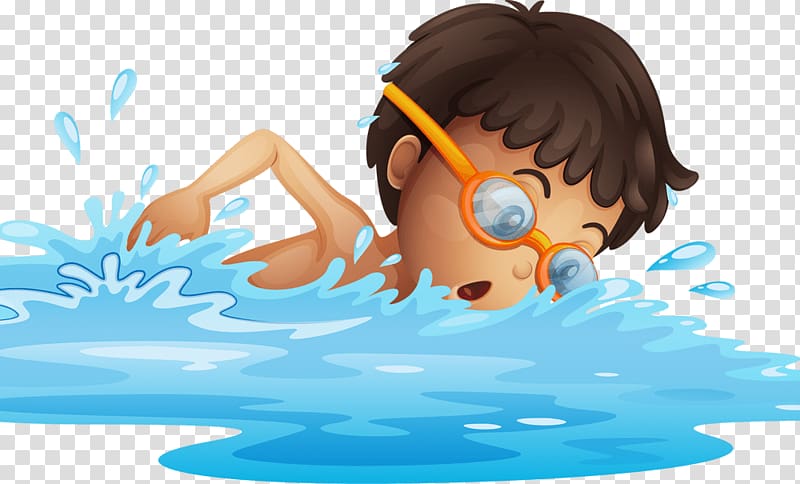 boy swimming clip art