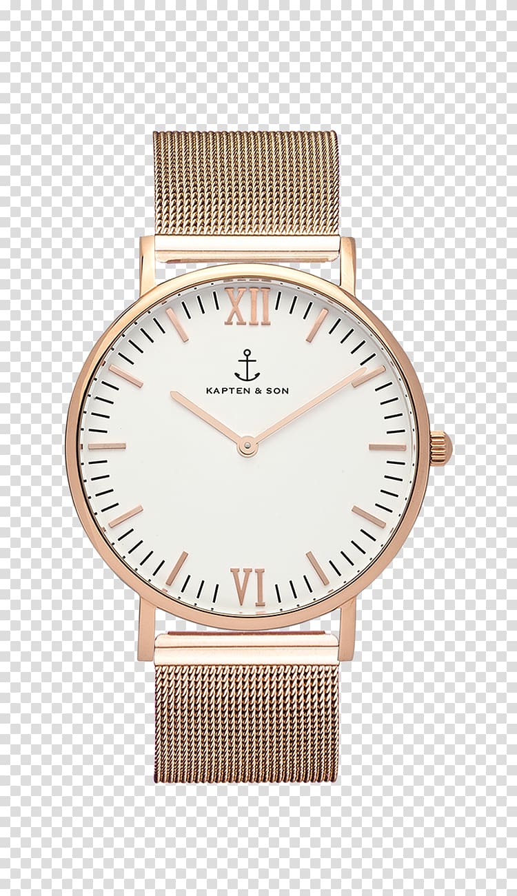 Son Watch Black Leather Strap Woman, watch transparent background PNG clipart