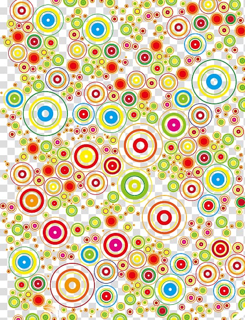 multicolored round print illustration, Circle Disk Euclidean , Hand colored circles pattern transparent background PNG clipart