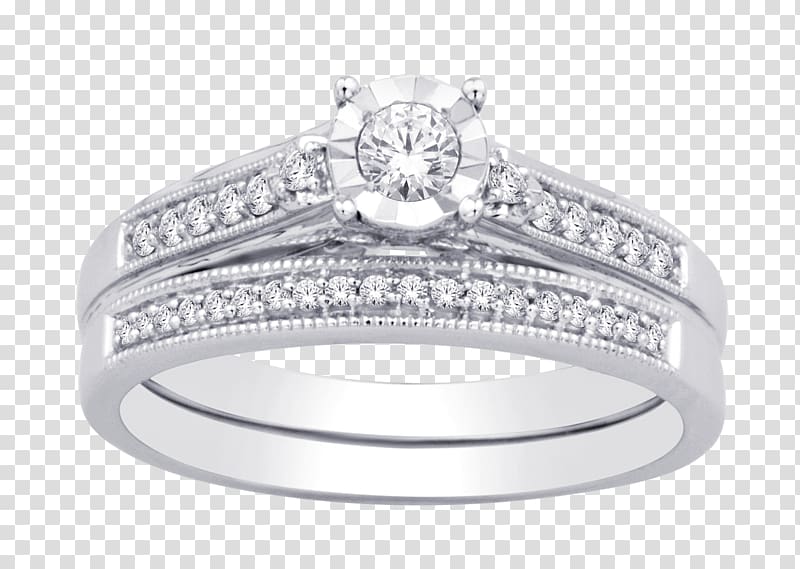 Wedding ring Białe złoto Diamond Jewellery, 10k gold rings women transparent background PNG clipart