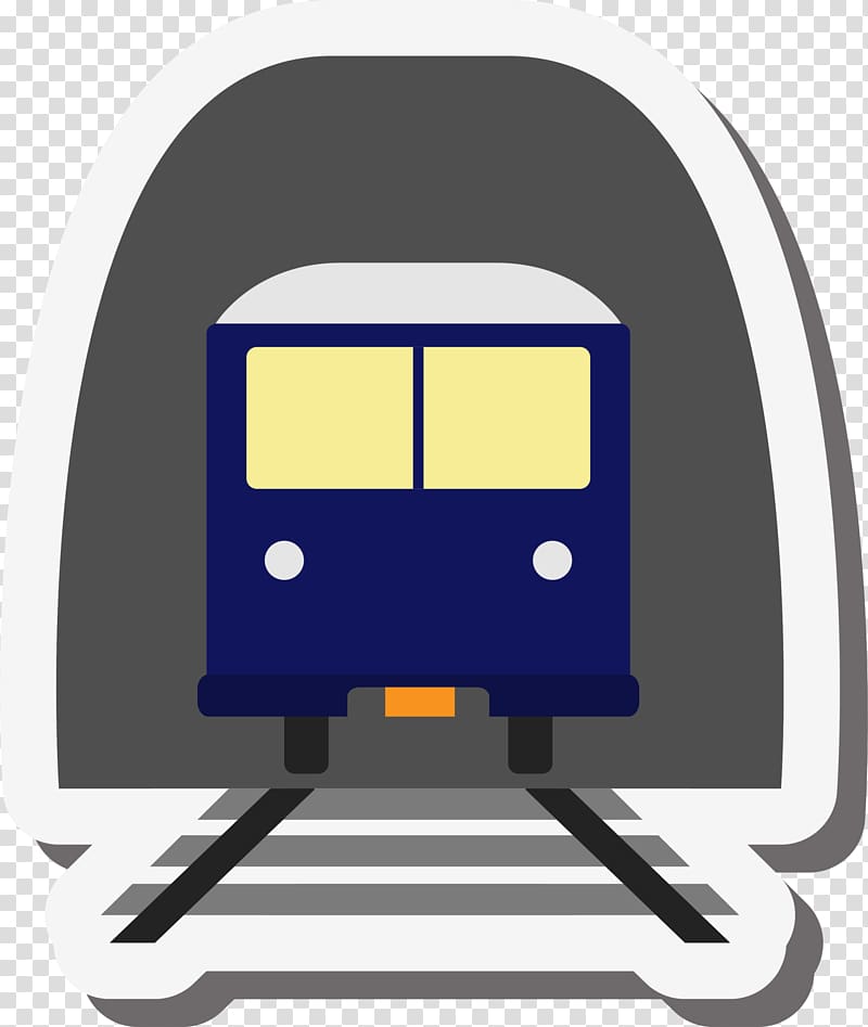 Rapid transit Train, Blue tunnel truck transparent background PNG clipart